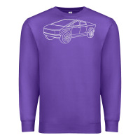 Purple cybertrucks line art pocket futuristic ev truck cyber design t shirt Premium Sweatshirt - linhVisuals