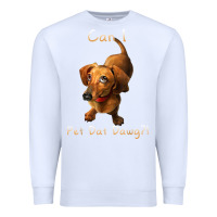 White can i pet dat dawg funny dog dachshund lover doxie gift t shirt Premium Sweatshirt - linhVisuals
