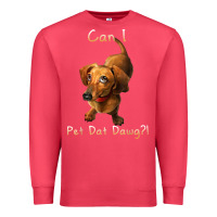 Cardinal can i pet dat dawg funny dog dachshund lover doxie gift t shirt Premium Sweatshirt - linhVisuals