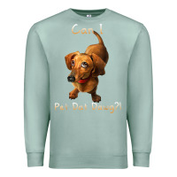 Seafoam can i pet dat dawg funny dog dachshund lover doxie gift t shirt Premium Sweatshirt - linhVisuals