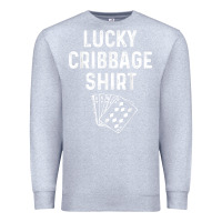 Heather Grey funny cribbage shirt lucky card game player lover gift t shirt Premium Sweatshirt - linhVisuals