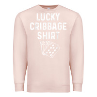 Pale Pink funny cribbage shirt lucky card game player lover gift t shirt Premium Sweatshirt - linhVisuals
