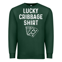 Sports Green funny cribbage shirt lucky card game player lover gift t shirt Premium Sweatshirt - linhVisuals