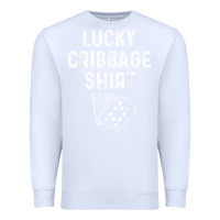 White funny cribbage shirt lucky card game player lover gift t shirt Premium Sweatshirt - linhVisuals