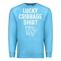Ocean Blue funny cribbage shirt lucky card game player lover gift t shirt Premium Sweatshirt - linhVisuals