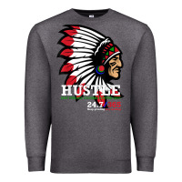Charcoal Heather hustle 247 gang clothing native american men gift t shirt t shirt Premium Sweatshirt - linhVisuals