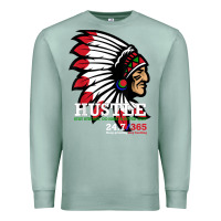 Seafoam hustle 247 gang clothing native american men gift t shirt t shirt Premium Sweatshirt - linhVisuals