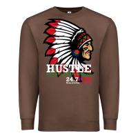 Chestnut hustle 247 gang clothing native american men gift t shirt t shirt Premium Sweatshirt - linhVisuals