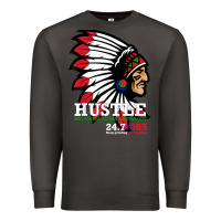 Smoke hustle 247 gang clothing native american men gift t shirt t shirt Premium Sweatshirt - linhVisuals