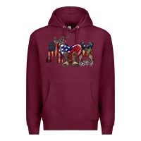 Burgundy best mom ever Premium Hoodie - RacoonDesign