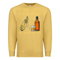 Antique Gold i like golf and bourbon and maybe 3 people t shirt Premium Sweatshirt - linhVisuals