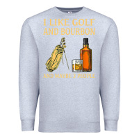 Heather Grey i like golf and bourbon and maybe 3 people t shirt Premium Sweatshirt - linhVisuals