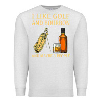 Oatmeal Heather i like golf and bourbon and maybe 3 people t shirt Premium Sweatshirt - linhVisuals