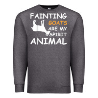 Charcoal Heather fainting goats are my spirit animal t shirt Premium Sweatshirt - linhVisuals