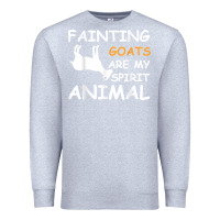 Heather Grey fainting goats are my spirit animal t shirt Premium Sweatshirt - linhVisuals