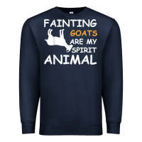 Navy fainting goats are my spirit animal t shirt Premium Sweatshirt - linhVisuals
