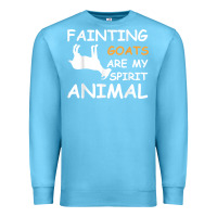 Ocean Blue fainting goats are my spirit animal t shirt Premium Sweatshirt - linhVisuals