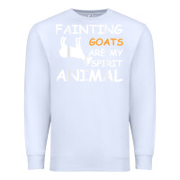 White fainting goats are my spirit animal t shirt Premium Sweatshirt - linhVisuals