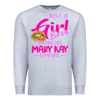 Heather Grey just a girl boss building her mary kay empire gift for women t shirt Premium Sweatshirt - linhVisuals
