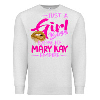 Oatmeal Heather just a girl boss building her mary kay empire gift for women t shirt Premium Sweatshirt - linhVisuals