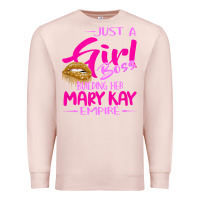 Pale Pink just a girl boss building her mary kay empire gift for women t shirt Premium Sweatshirt - linhVisuals