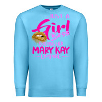 Ocean Blue just a girl boss building her mary kay empire gift for women t shirt Premium Sweatshirt - linhVisuals