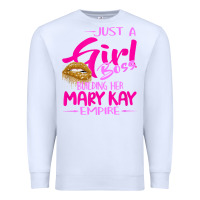 White just a girl boss building her mary kay empire gift for women t shirt Premium Sweatshirt - linhVisuals