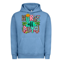 Pigment Pebble Blue nurse off duty summer break Urban Hoodie - RanaPortraitStore