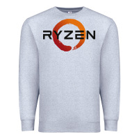 Heather Grey ryzen free world Premium Sweatshirt - linhVisuals