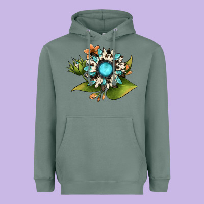 Gemstone Sunflower Heavyweight Hoodie Designed By Jahusdesignshop