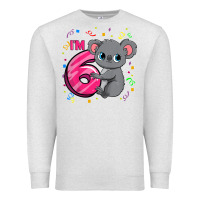 Oatmeal Heather kids 6th birthday shirt for girls koala bear 6 years old t shirt Premium Sweatshirt - linhVisuals