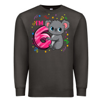 Smoke kids 6th birthday shirt for girls koala bear 6 years old t shirt Premium Sweatshirt - linhVisuals
