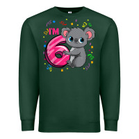 Sports Green kids 6th birthday shirt for girls koala bear 6 years old t shirt Premium Sweatshirt - linhVisuals