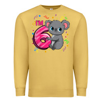 Antique Gold kids 6th birthday shirt for girls koala bear 6 years old t shirt Premium Sweatshirt - linhVisuals