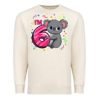 Sandshell kids 6th birthday shirt for girls koala bear 6 years old t shirt Premium Sweatshirt - linhVisuals