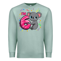 Seafoam kids 6th birthday shirt for girls koala bear 6 years old t shirt Premium Sweatshirt - linhVisuals