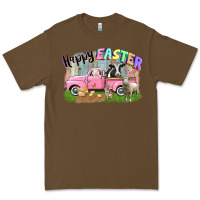 Cacao Happy Easter truck with farm animals Easter Day Premium Tee - CowGirlArtShop