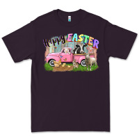 Plum Happy Easter truck with farm animals Easter Day Premium Tee - CowGirlArtShop