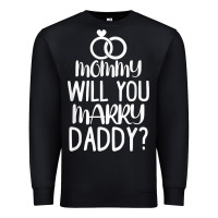 Black kids mommy will you marry my daddy funny marriage proposal t shirt Premium Sweatshirt - linhVisuals
