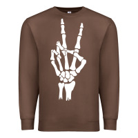 Chestnut skeleton peace Premium Sweatshirt - linhVisuals