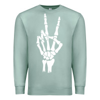 Seafoam skeleton peace Premium Sweatshirt - linhVisuals