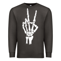 Smoke skeleton peace Premium Sweatshirt - linhVisuals