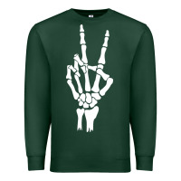 Sports Green skeleton peace Premium Sweatshirt - linhVisuals