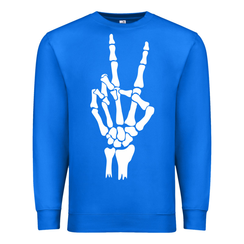 Skeleton Peace Premium Sweatshirt by linhVisuals | Teevron
