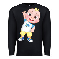 Black jj cocomelon babyshark Premium Sweatshirt - linhVisuals