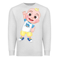Oatmeal Heather jj cocomelon babyshark Premium Sweatshirt - linhVisuals