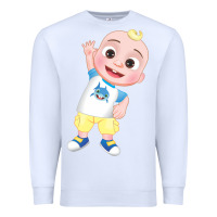 White jj cocomelon babyshark Premium Sweatshirt - linhVisuals