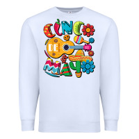 White cinco de mayo mexican fiesta 5 de mayo t shirt Premium Sweatshirt - linhVisuals