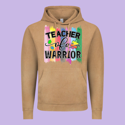 Teacher Of A Warrior Vintage Hoodie Designed By Cowhidedigitalart