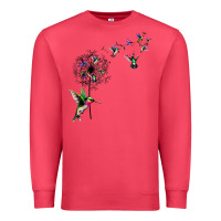 Cardinal bird hummingbird dandelion flowers shirt for women men t shirt Premium Sweatshirt - linhVisuals
